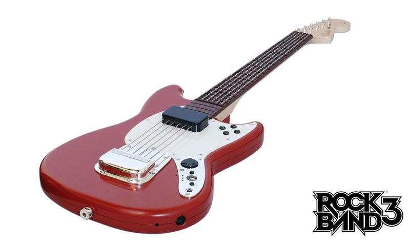 Illustration for article titled Playing Rock Band 3's New Keyboard, 102 Button Guitar Controller